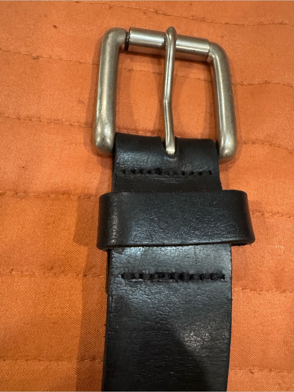 LLBean Classic Black Leather Men's Belt - Sz L/XL - Picture 2 of 8